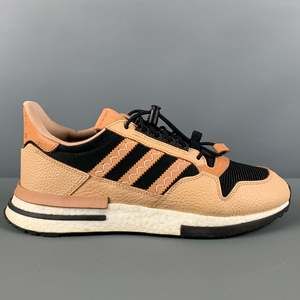 ADIDAS x HENDER SCHEME Tan Black Mixed Materials Leather Lace Up Sneakers
